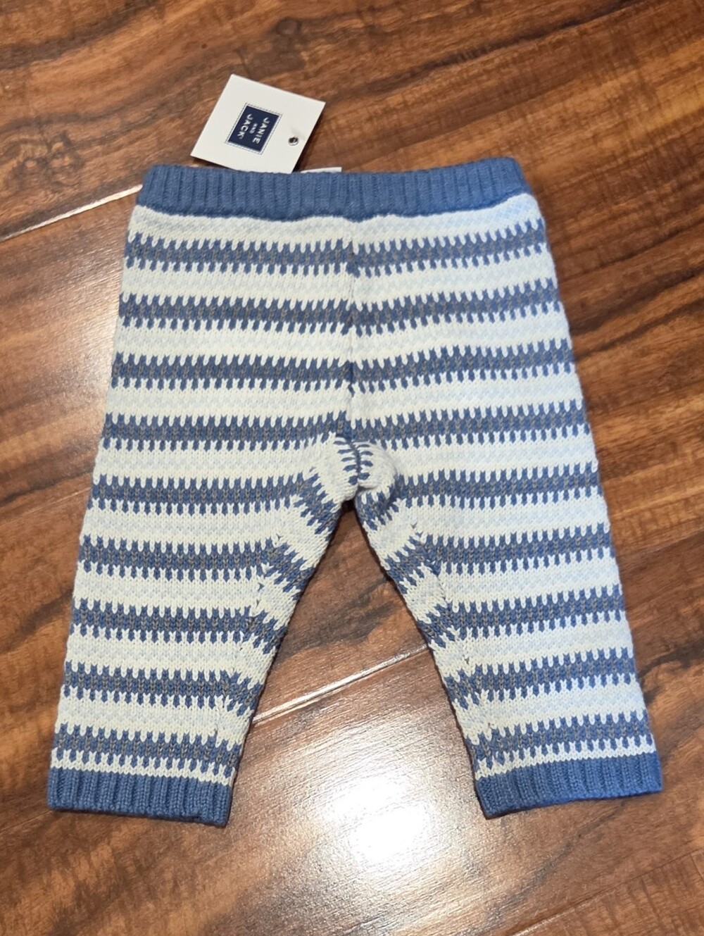 Janie and Jack NWT 3-6 Months Blue/Ivory Fair Isle Sweater Pants